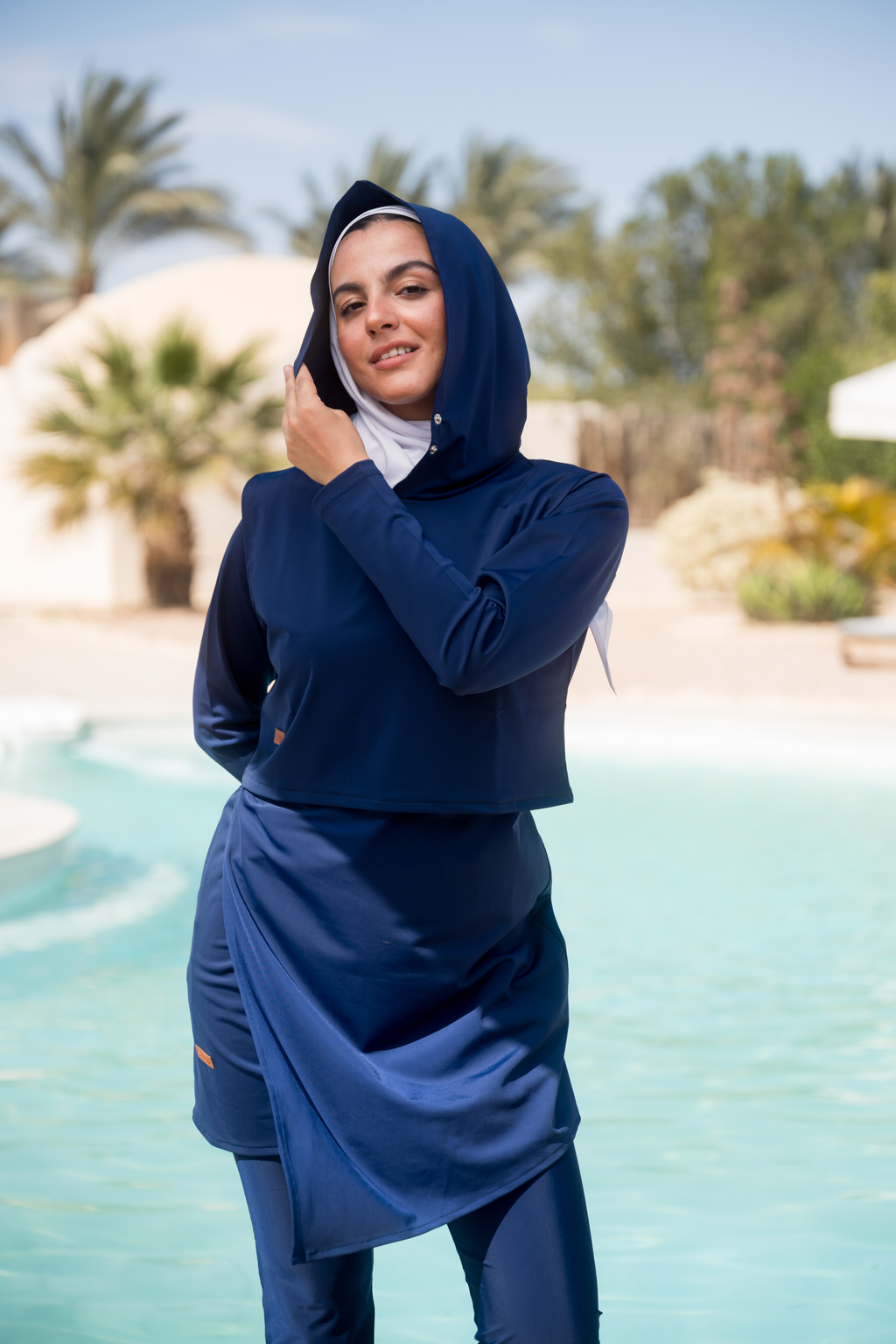 The Swim Hood- Navy Blue