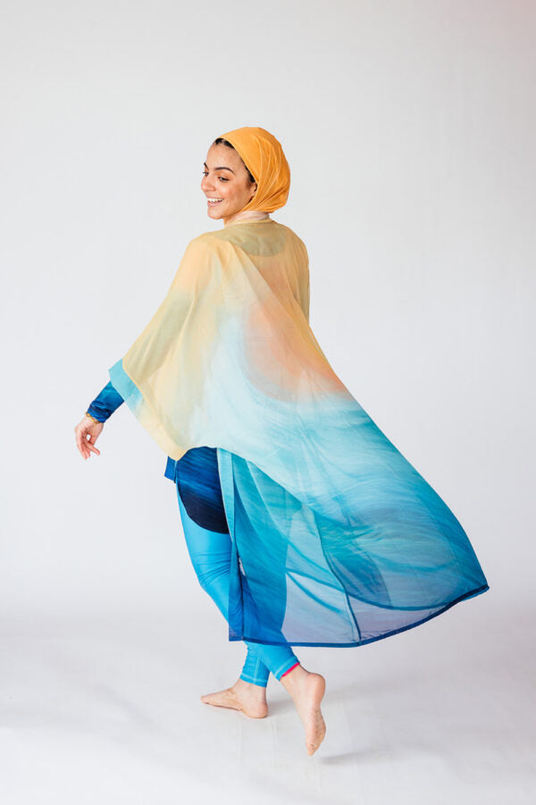 Aqua Sunrise Kimono